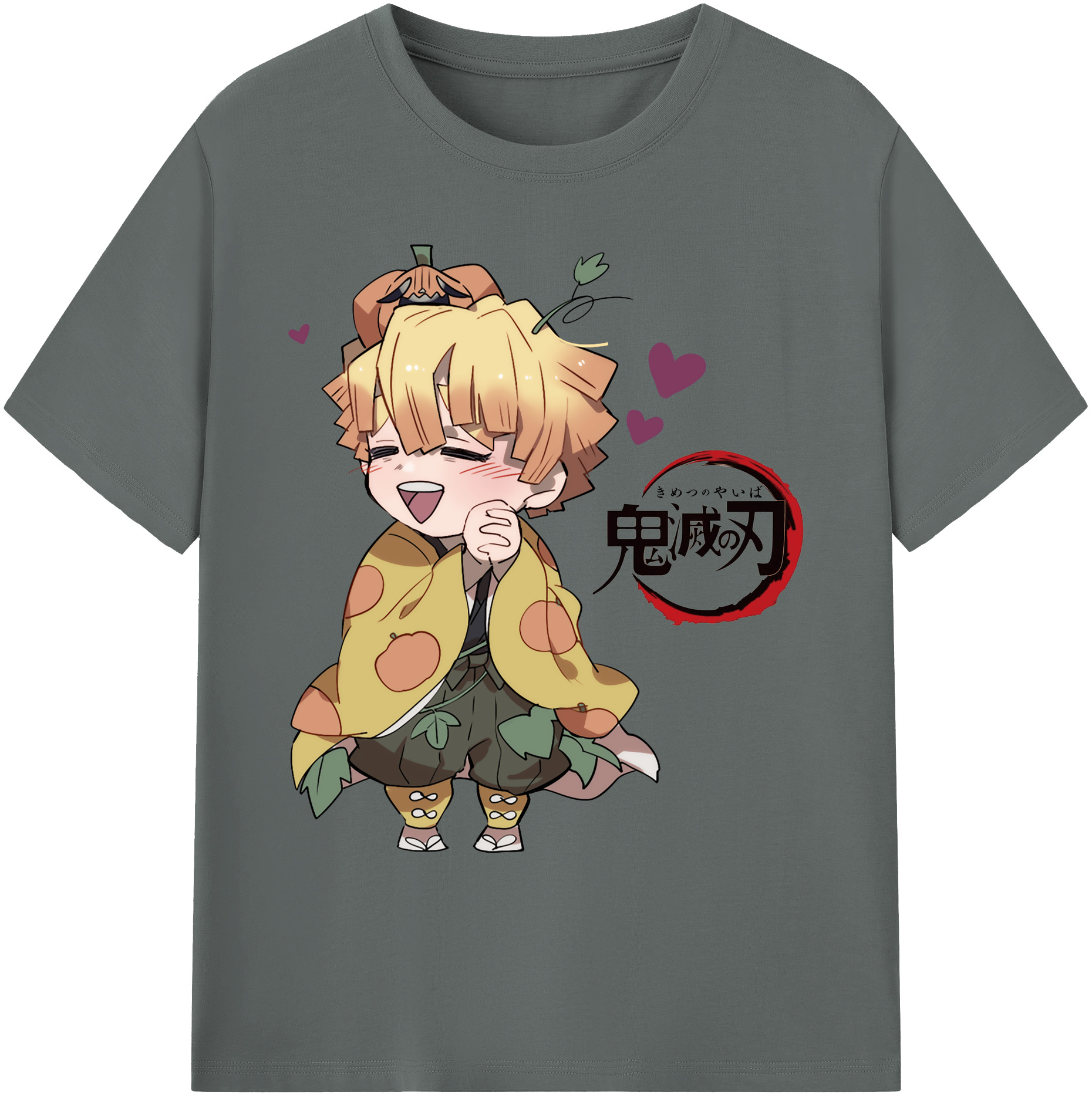 （画像用） 鬼滅の刃（きめつのやいば）我妻 善逸／あがつま ぜんいつ Agatsuma Zenitsu 綿100％ メンズ半袖Tシャツ｜肌触りやわらか＆通気性